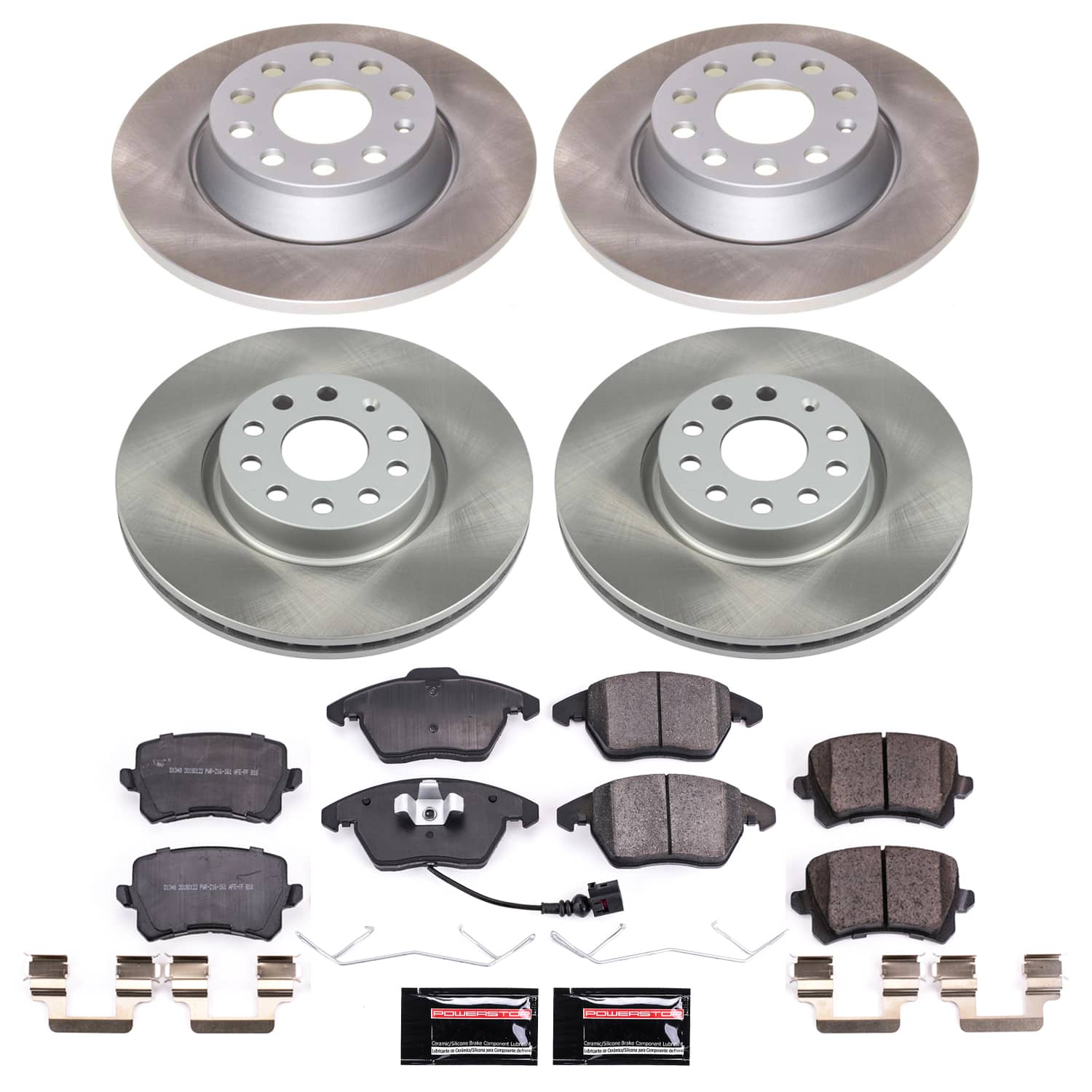 Power Stop SC7838 - Front And Rear Z17 Evolution Pad And Semi-Coated Rotor Kit vehicle fitment brake part
