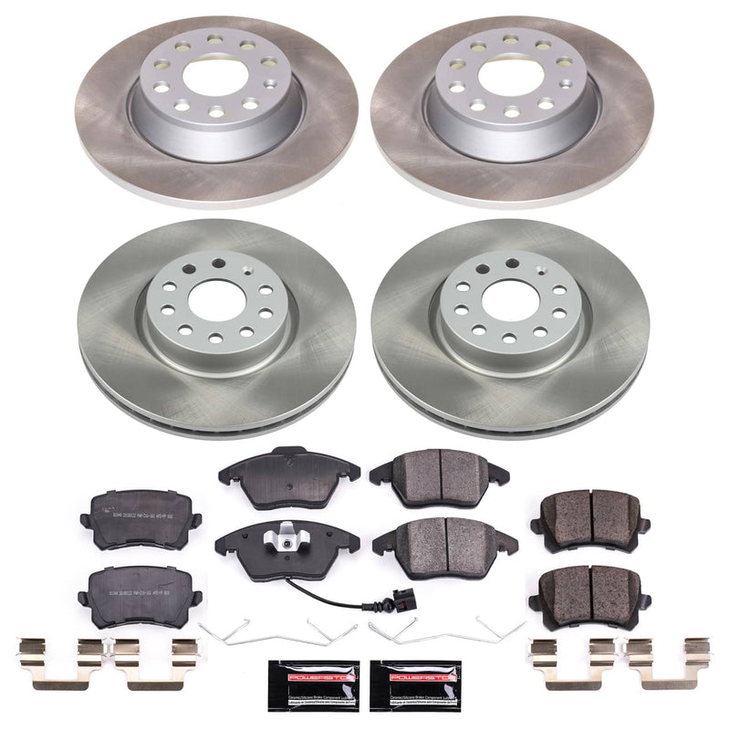 Power Stop SC7838 - Front And Rear Z17 Evolution Pad And Semi-Coated Rotor Kit vehicle fitment brake part