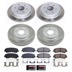 Power Stop SC7866 - Front And Rear Z17 Evolution Pad And Semi-Coated Rotor Kit vehicle fitment brake part