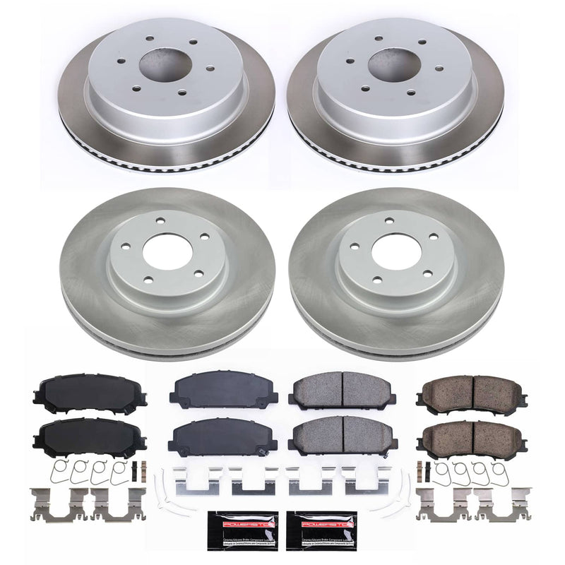 Power Stop SC7866 - Front And Rear Z17 Evolution Pad And Semi-Coated Rotor Kit vehicle fitment brake part