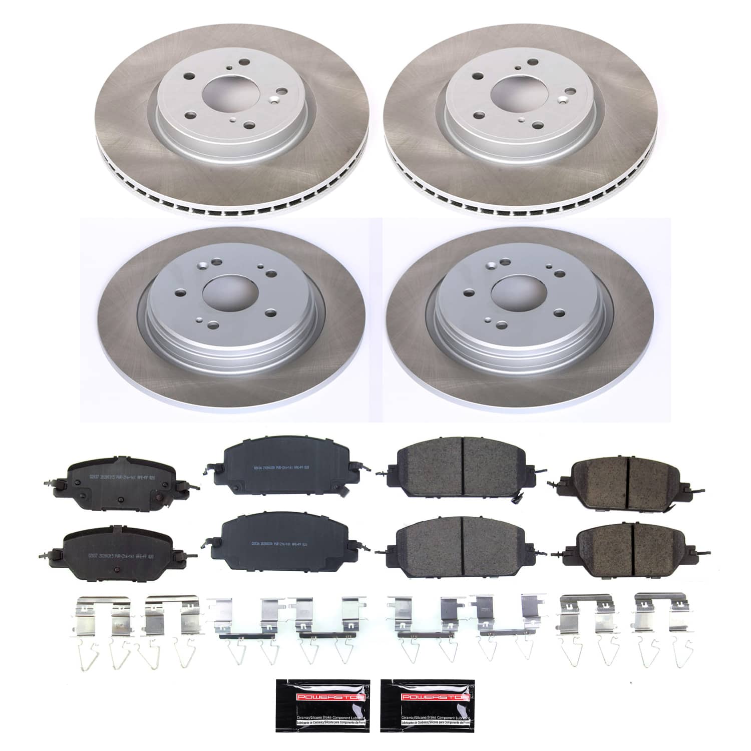 Power Stop SC7873 - Front And Rear Z17 Evolution Pad And Semi-Coated Rotor Kit vehicle fitment brake part