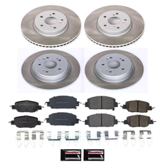 Power Stop SC7873 - Front And Rear Z17 Evolution Pad And Semi-Coated Rotor Kit vehicle fitment brake part