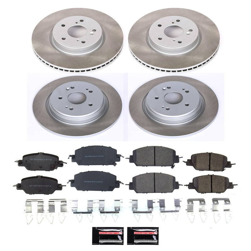 Power Stop SC7873 - Front And Rear Z17 Evolution Pad And Semi-Coated Rotor Kit vehicle fitment brake part