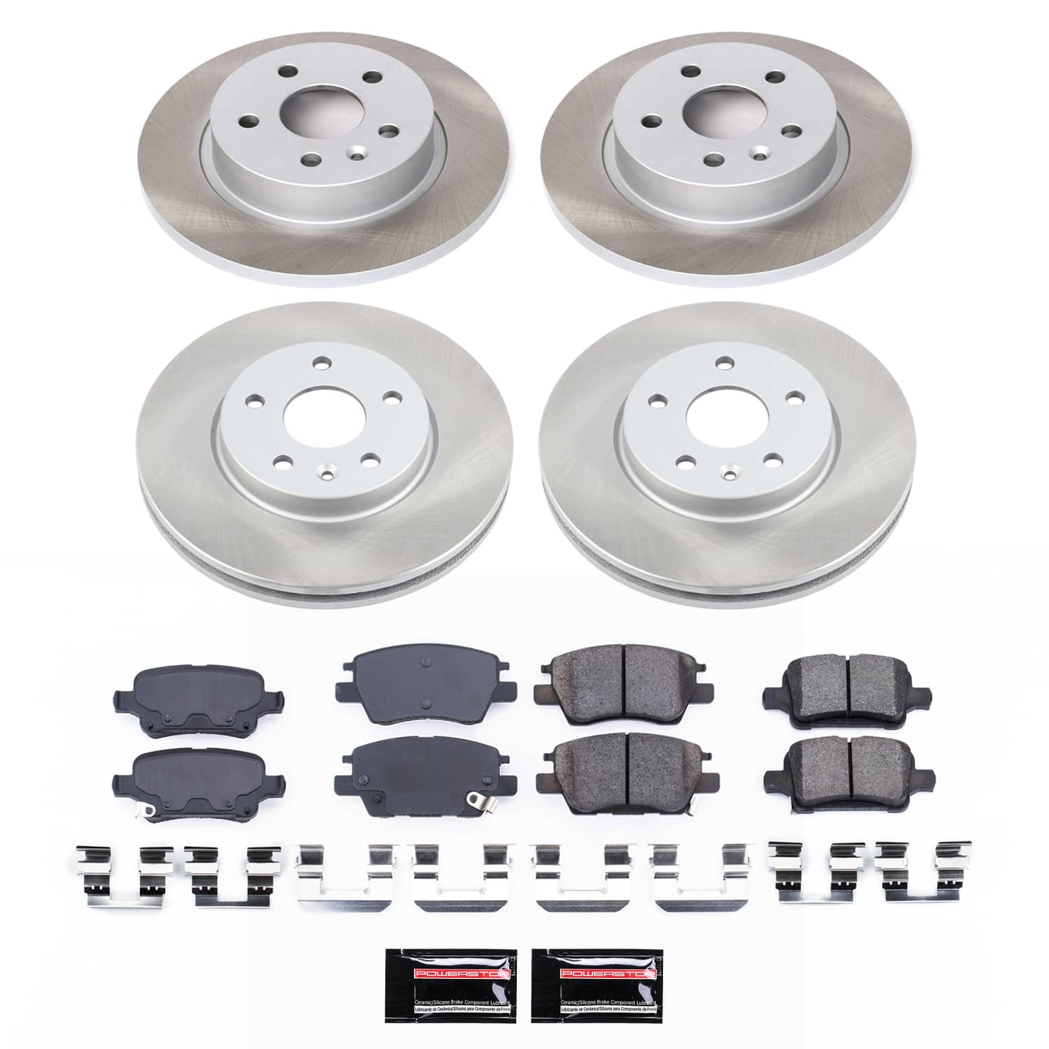 Power Stop SC7907 - Front And Rear Z17 Evolution Pad And Semi-Coated Rotor Kit vehicle fitment brake part