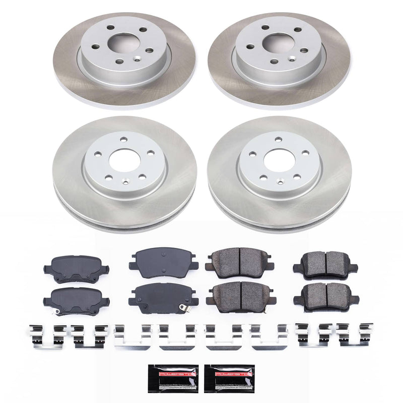 Power Stop SC7907 - Front And Rear Z17 Evolution Pad And Semi-Coated Rotor Kit vehicle fitment brake part