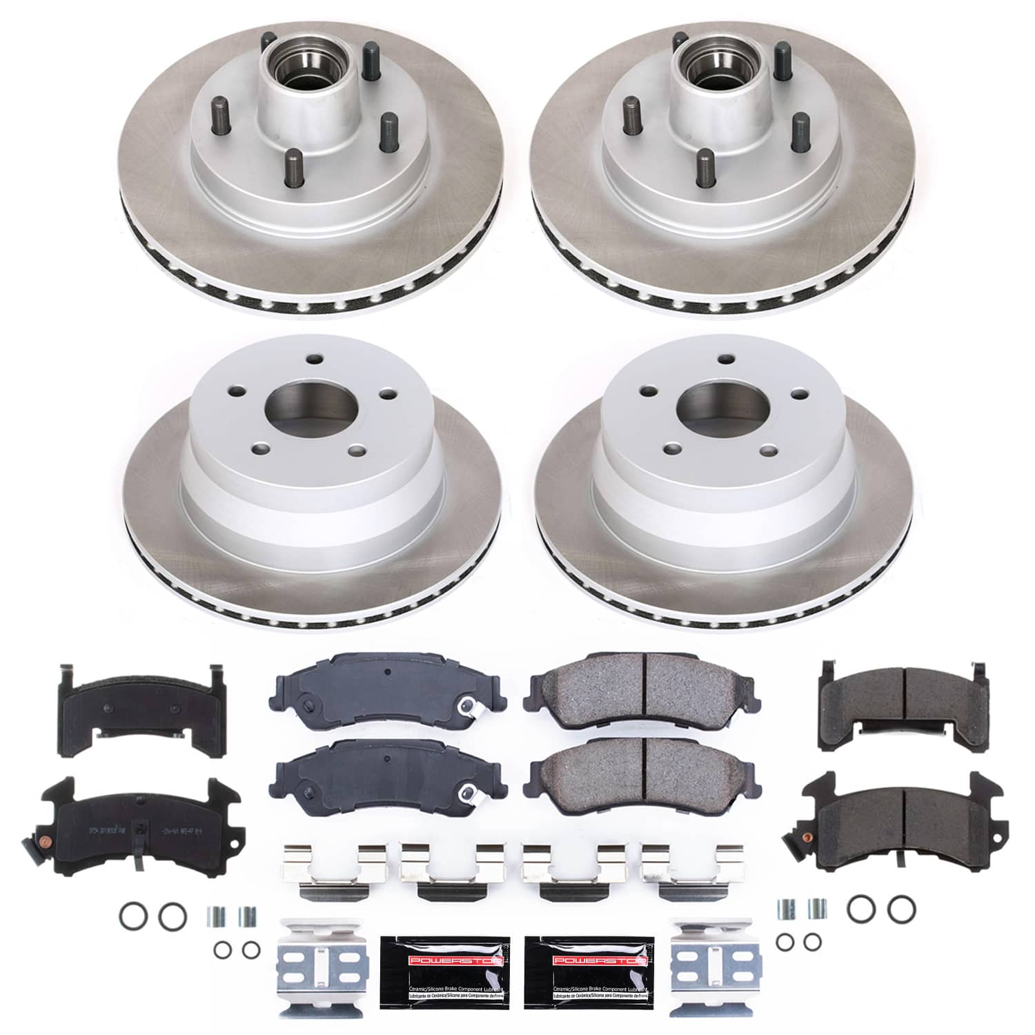 Power Stop SC7913 - Front And Rear Z17 Evolution Pad And Semi-Coated Rotor Kit vehicle fitment brake part