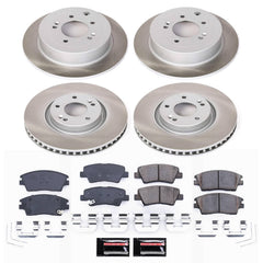 Power Stop SC7920 - Front And Rear Z17 Evolution Pad And Semi-Coated Rotor Kit vehicle fitment brake part
