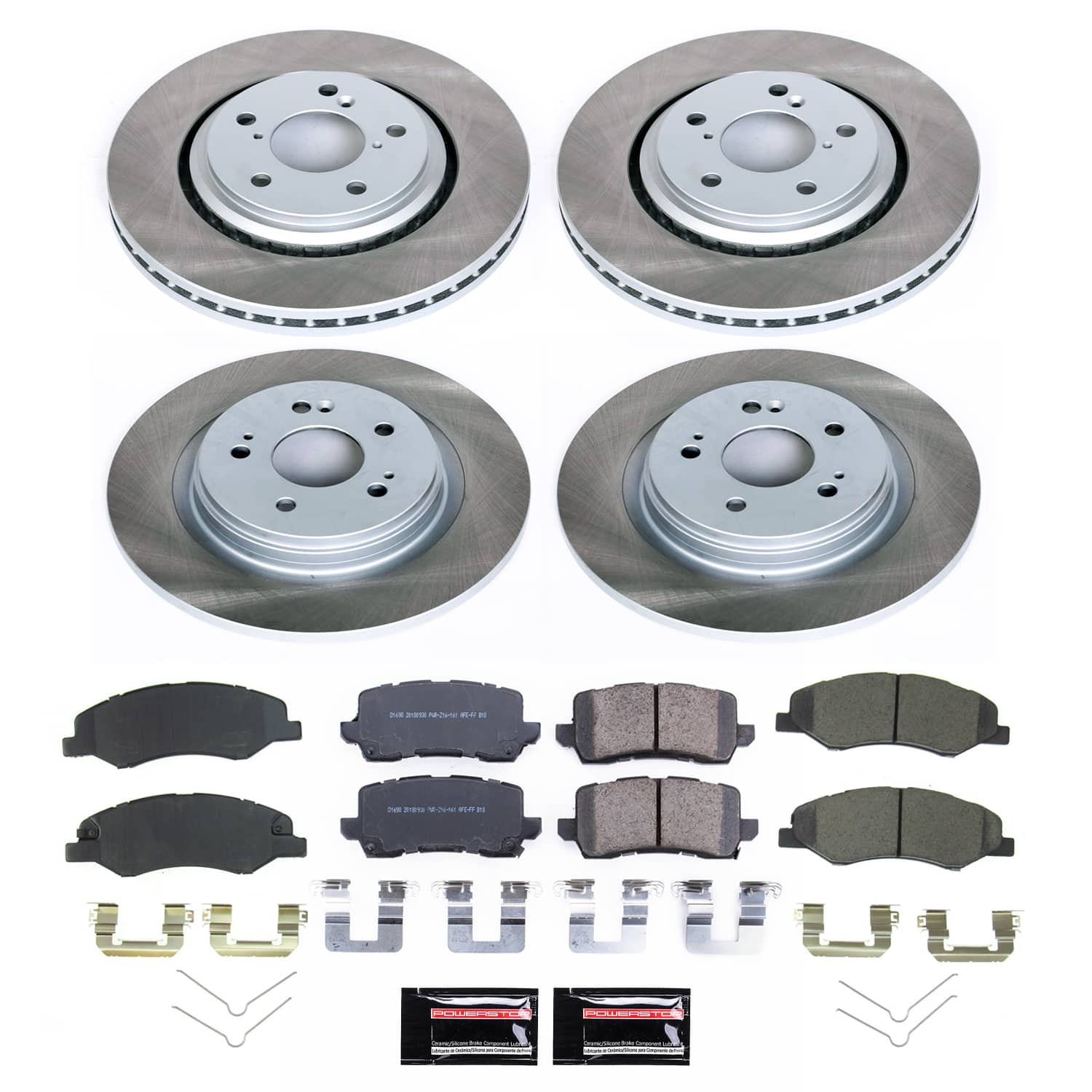 Power Stop SC7923 - Front And Rear Z17 Evolution Pad And Semi-Coated Rotor Kit vehicle fitment brake part