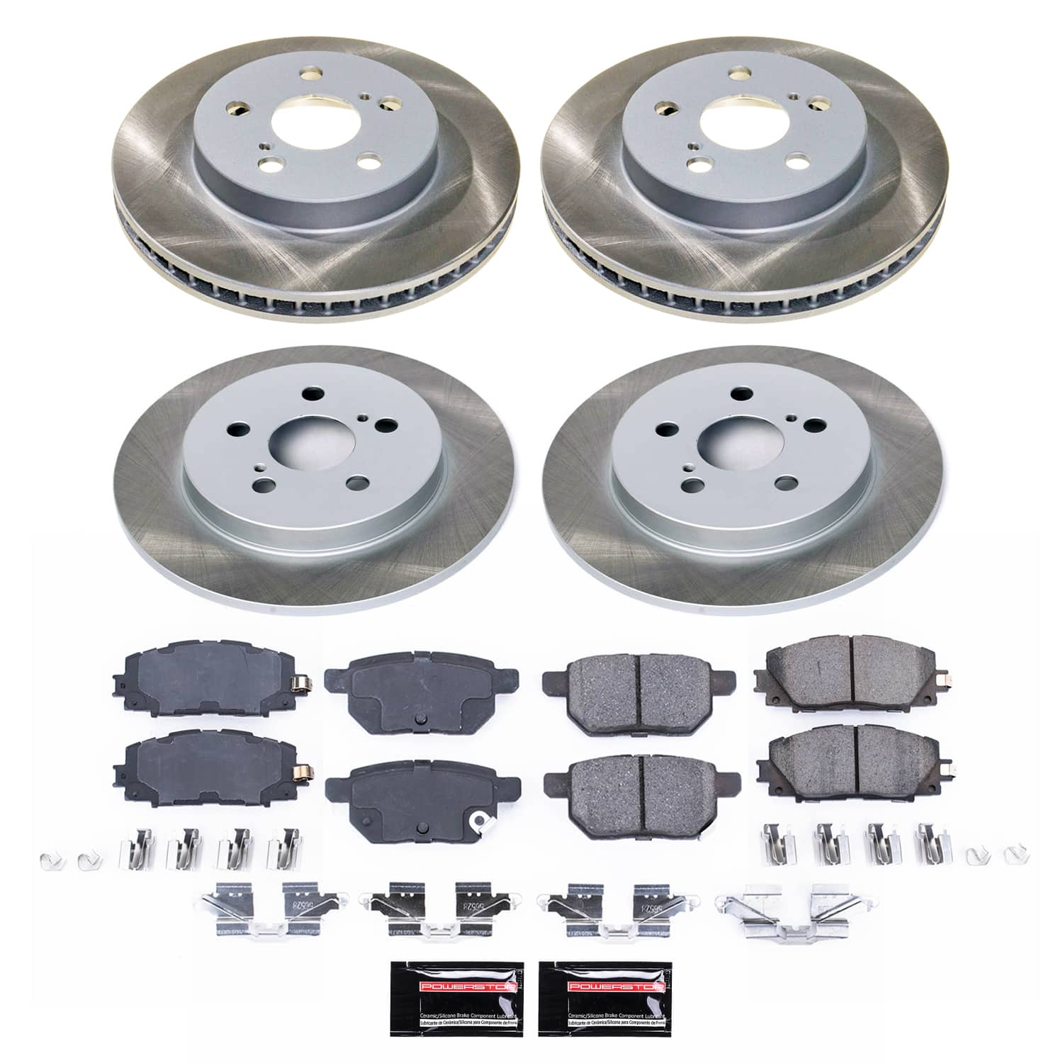 Power Stop SC7924 - Front And Rear Z17 Evolution Pad And Semi-Coated Rotor Kit vehicle fitment brake part