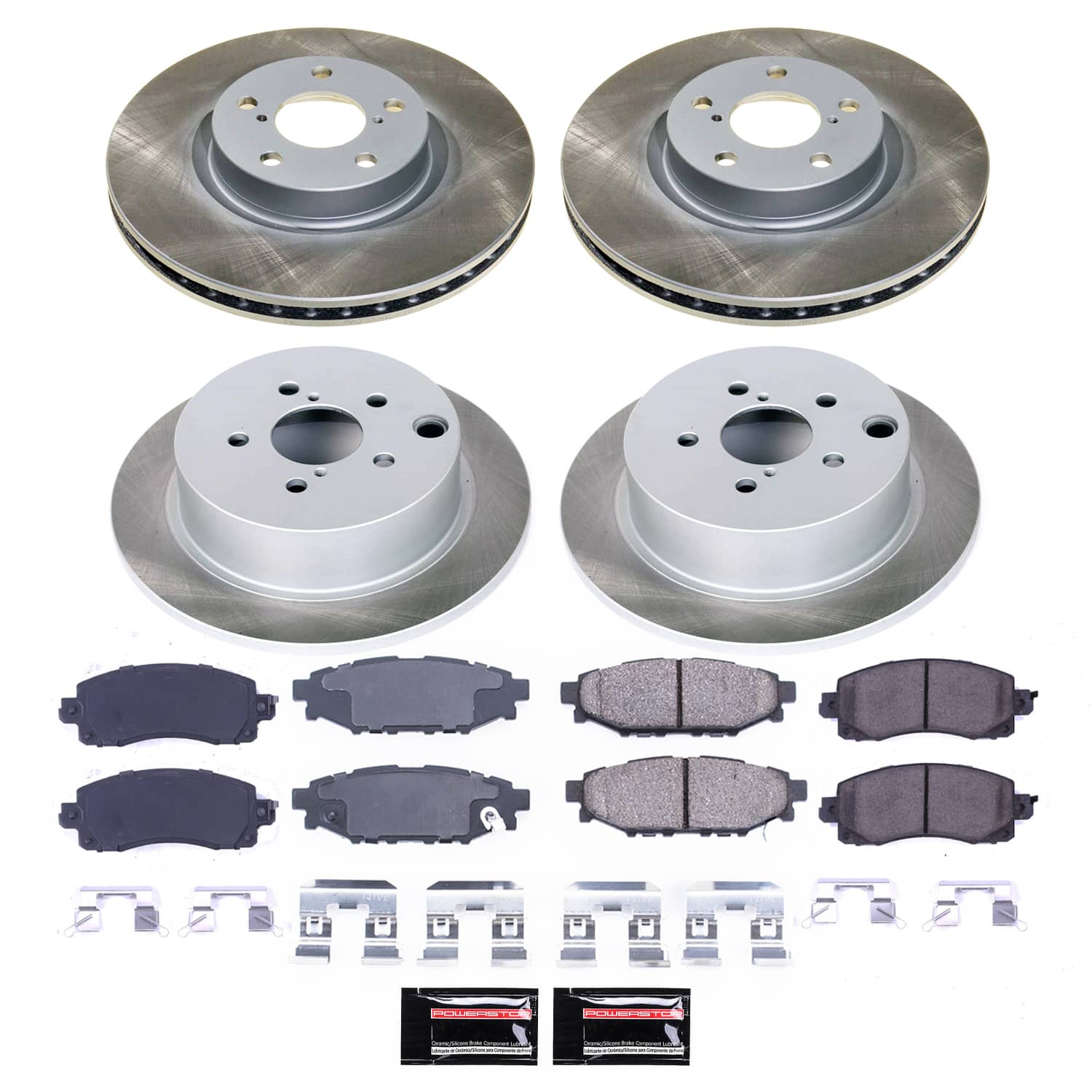 Power Stop SC7926 - Front And Rear Z17 Evolution Pad And Semi-Coated Rotor Kit vehicle fitment brake part