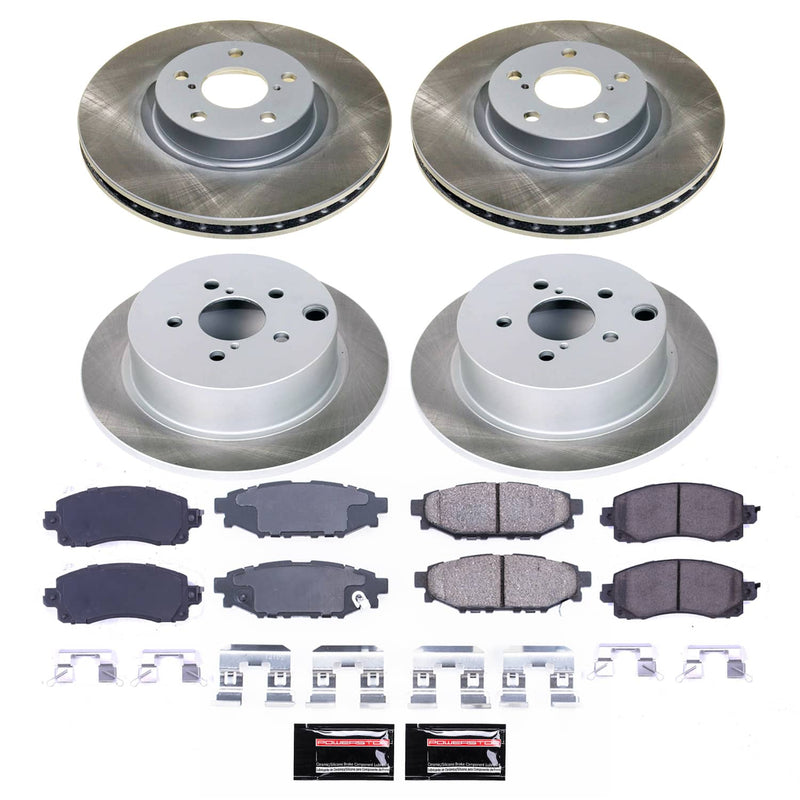 Power Stop SC7926 - Front And Rear Z17 Evolution Pad And Semi-Coated Rotor Kit vehicle fitment brake part