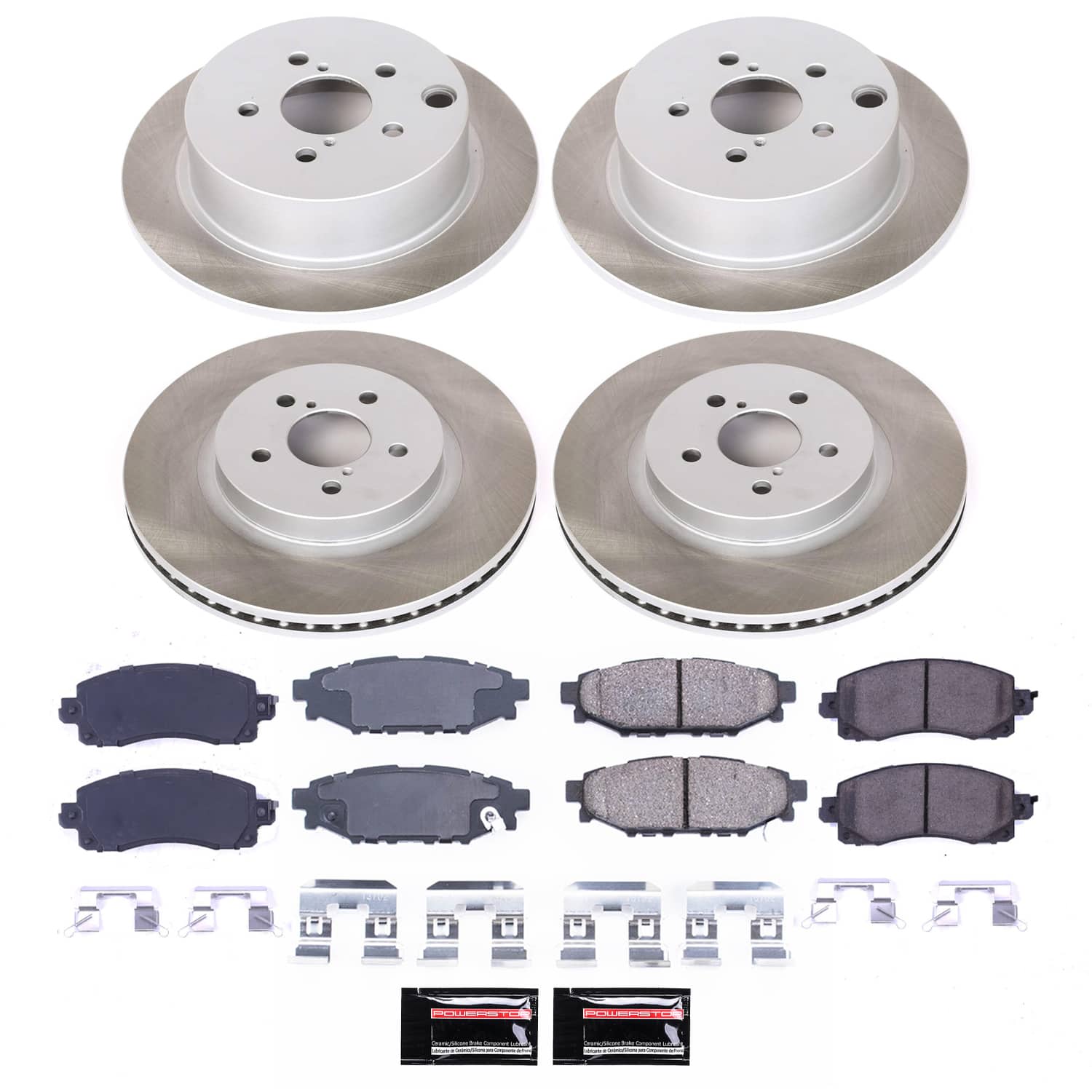 Power Stop SC7927 - Front And Rear Z17 Evolution Pad And Semi-Coated Rotor Kit vehicle fitment brake part