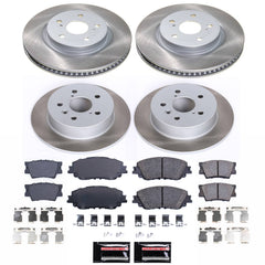 Power Stop SC7931 - Front And Rear Z17 Evolution Pad And Semi-Coated Rotor Kit vehicle fitment brake part