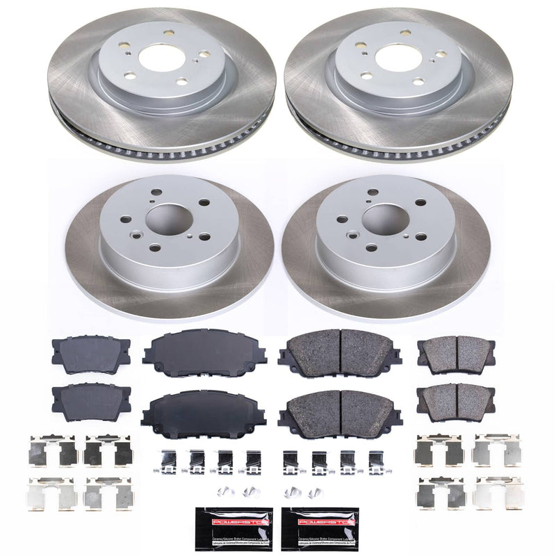 Power Stop SC7931 - Front And Rear Z17 Evolution Pad And Semi-Coated Rotor Kit vehicle fitment brake part
