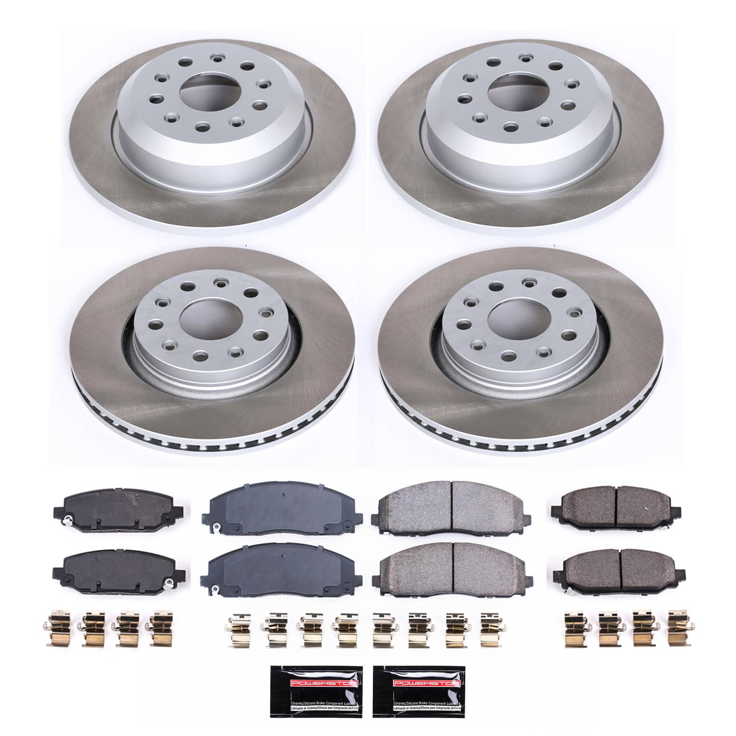 Power Stop SC7938 - Front And Rear Z17 Evolution Pad And Semi-Coated Rotor Kit vehicle fitment brake part
