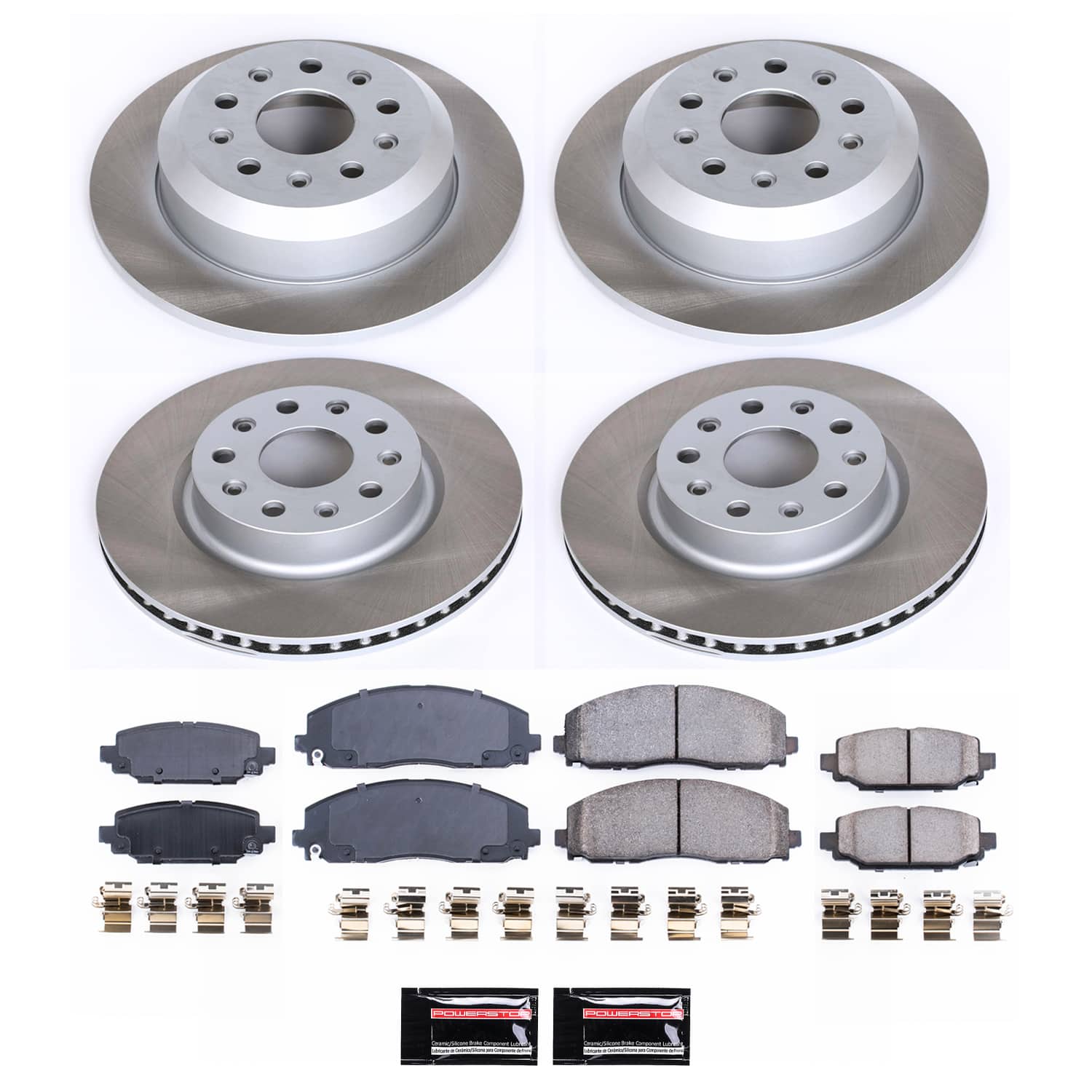 Power Stop SC7939 - Front And Rear Z17 Evolution Pad And Semi-Coated Rotor Kit vehicle fitment brake part