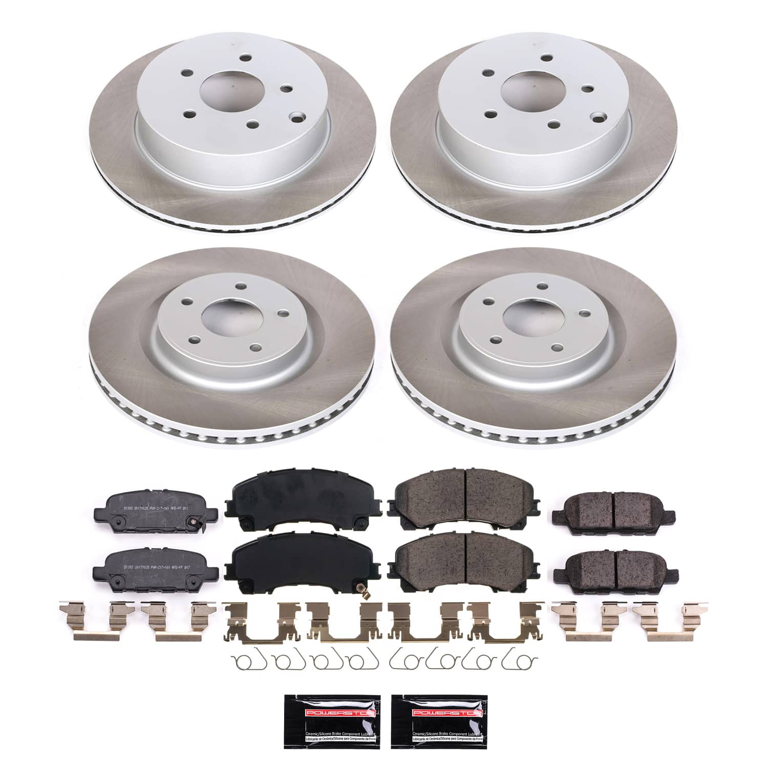 Power Stop SC8006 - Front And Rear Z17 Evolution Pad And Semi-Coated Rotor Kit vehicle fitment brake part