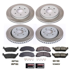 Power Stop SC8026 - Front And Rear Z17 Evolution Pad And Semi-Coated Rotor Kit vehicle fitment brake part