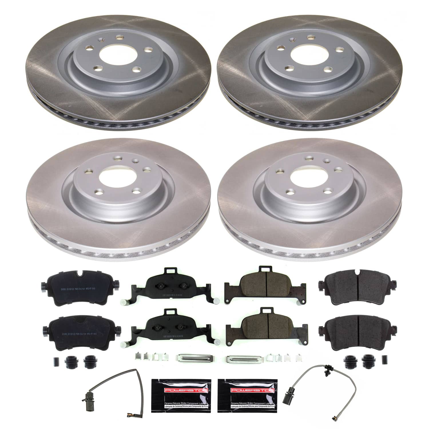 Power Stop SC8053 - Front And Rear Z17 Evolution Pad And Semi-Coated Rotor Kit vehicle fitment brake part