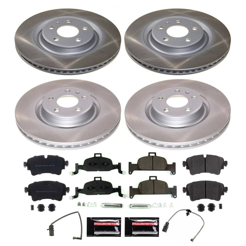 Power Stop SC8053 - Front And Rear Z17 Evolution Pad And Semi-Coated Rotor Kit vehicle fitment brake part