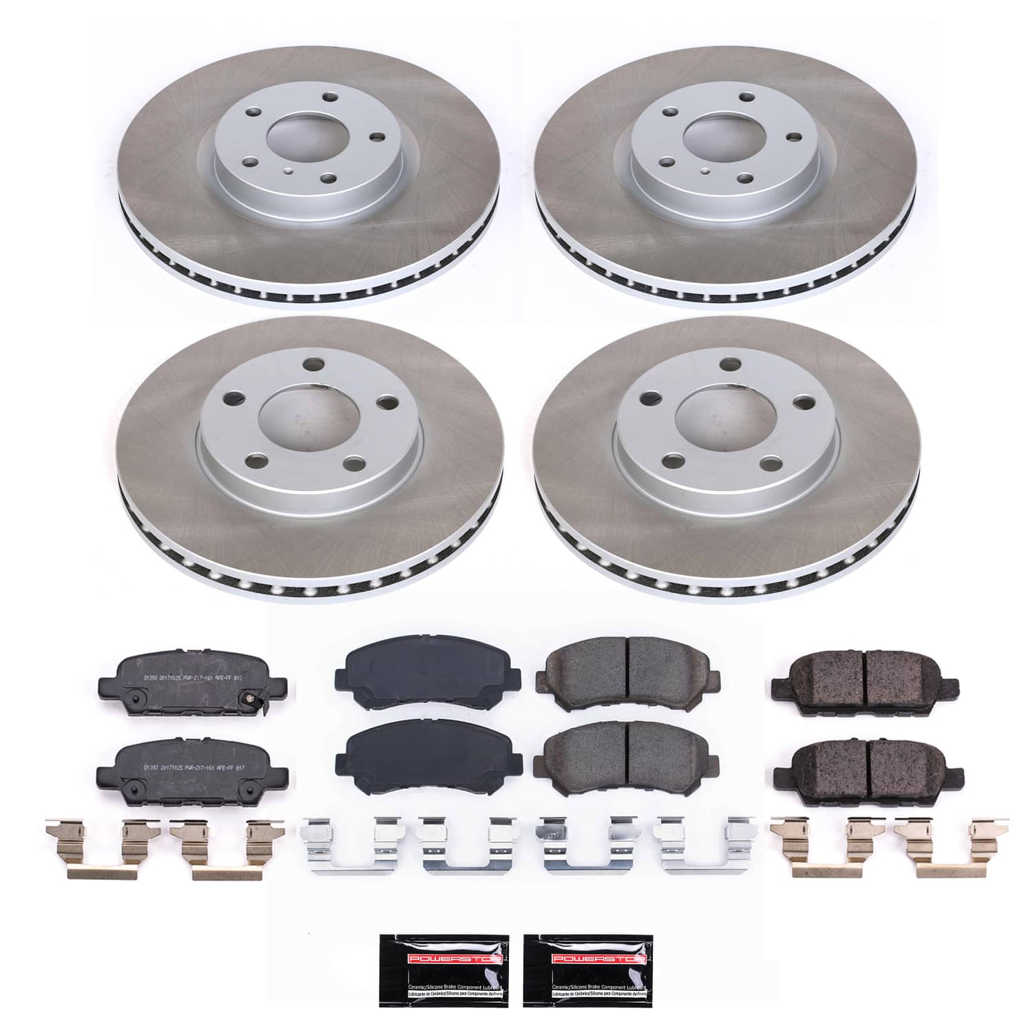 Power Stop SC8059 - Front And Rear Z17 Evolution Pad And Semi-Coated Rotor Kit vehicle fitment brake part