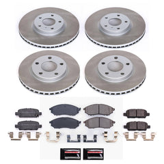 Power Stop SC8060 - Front And Rear Z17 Evolution Pad And Semi-Coated Rotor Kit vehicle fitment brake part