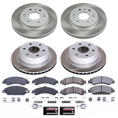 Power Stop SC8071 - Front And Rear Z17 Evolution Pad And Semi-Coated Rotor Kit vehicle fitment brake part