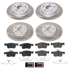 Power Stop SC8166 - Front And Rear Z17 Evolution Pad And Semi-Coated Rotor Kit vehicle fitment brake part