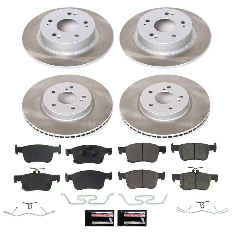 Power Stop SC8166 - Front And Rear Z17 Evolution Pad And Semi-Coated Rotor Kit vehicle fitment brake part