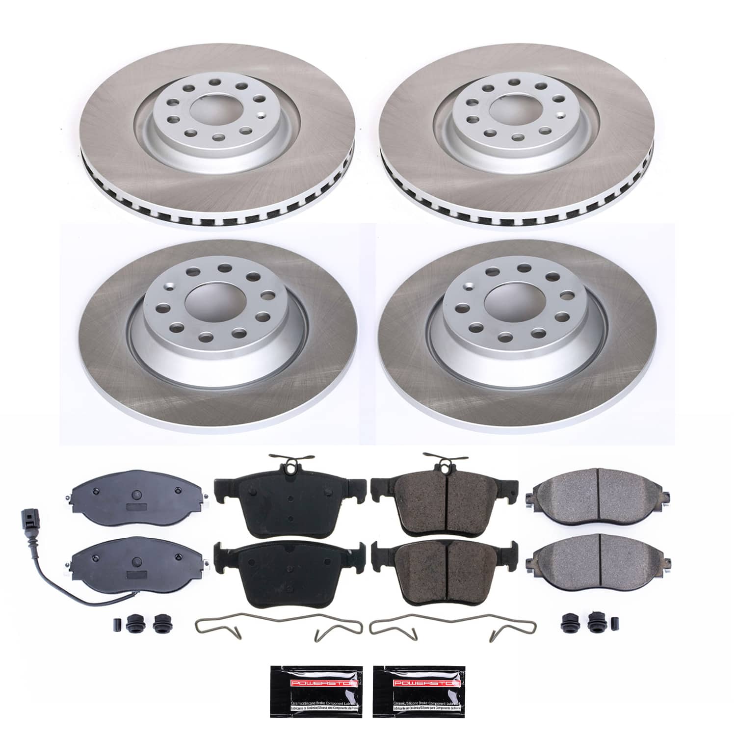 Power Stop SC8168 - Front And Rear Z17 Evolution Pad And Semi-Coated Rotor Kit vehicle fitment brake part