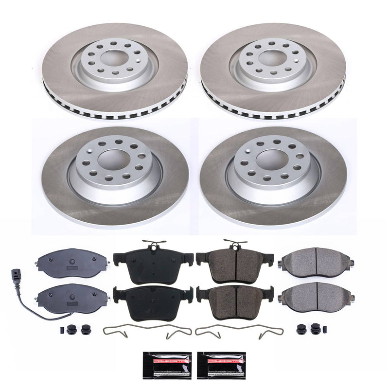 Power Stop SC8168 - Front And Rear Z17 Evolution Pad And Semi-Coated Rotor Kit vehicle fitment brake part
