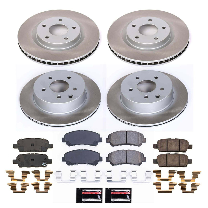 Power Stop SC8268 - Front And Rear Z17 Evolution Pad And Semi-Coated Rotor Kit vehicle fitment brake part