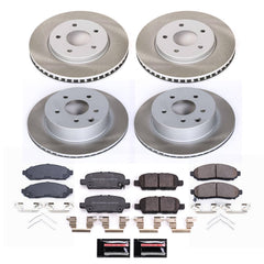 Power Stop SC8272 - Front And Rear Z17 Evolution Pad And Semi-Coated Rotor Kit vehicle fitment brake part