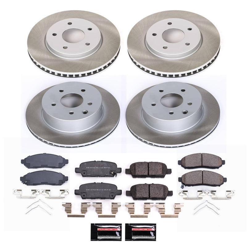 Power Stop SC8272 - Front And Rear Z17 Evolution Pad And Semi-Coated Rotor Kit vehicle fitment brake part