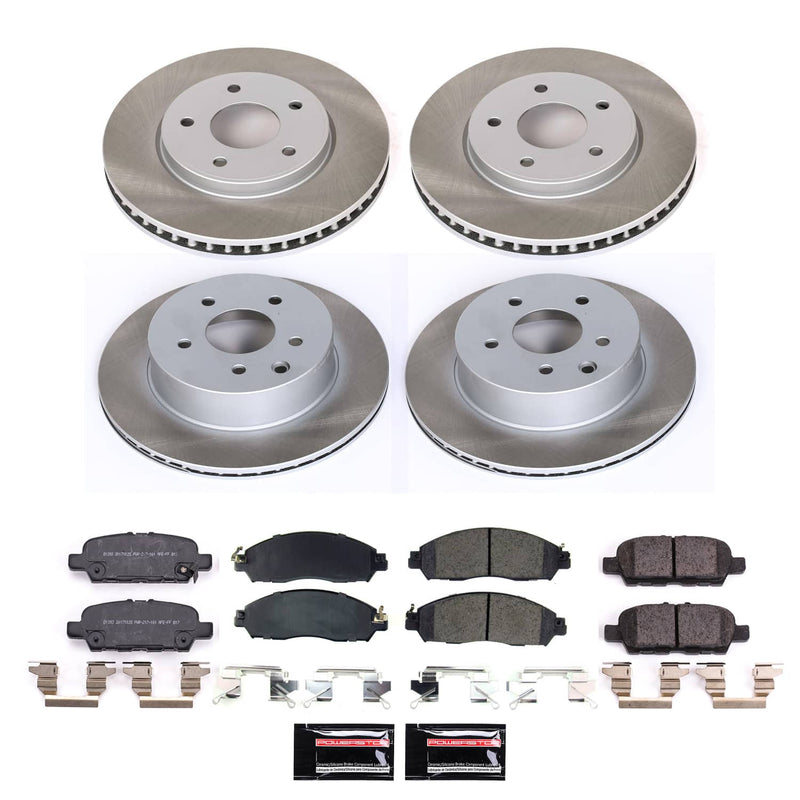 Power Stop SC8273 - Front And Rear Z17 Evolution Pad And Semi-Coated Rotor Kit vehicle fitment brake part