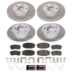 Power Stop SC8278 - Front And Rear Z17 Evolution Pad And Semi-Coated Rotor Kit vehicle fitment brake part