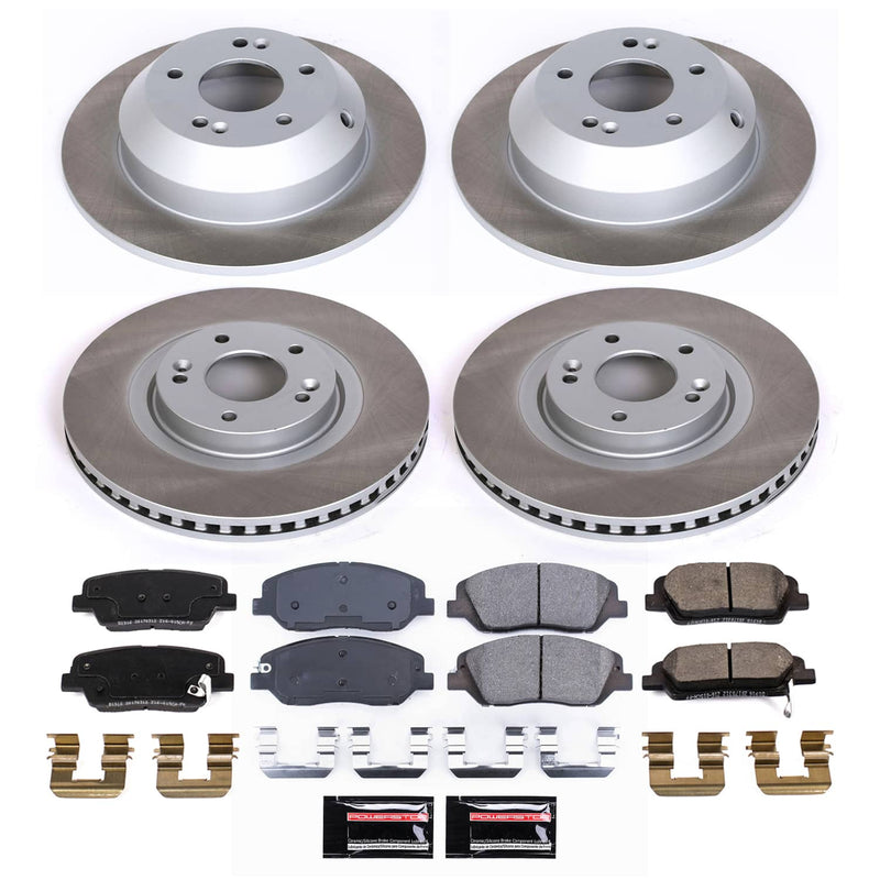 Power Stop SC8281 - Front And Rear Z17 Evolution Pad And Semi-Coated Rotor Kit vehicle fitment brake part