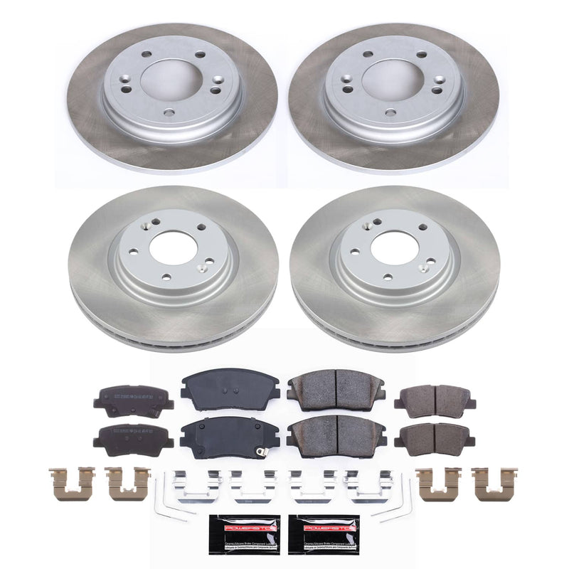 Power Stop SC8285 - Front And Rear Z17 Evolution Pad And Semi-Coated Rotor Kit vehicle fitment brake part