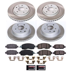 Power Stop SC8288 - Front And Rear Z17 Evolution Pad And Semi-Coated Rotor Kit vehicle fitment brake part