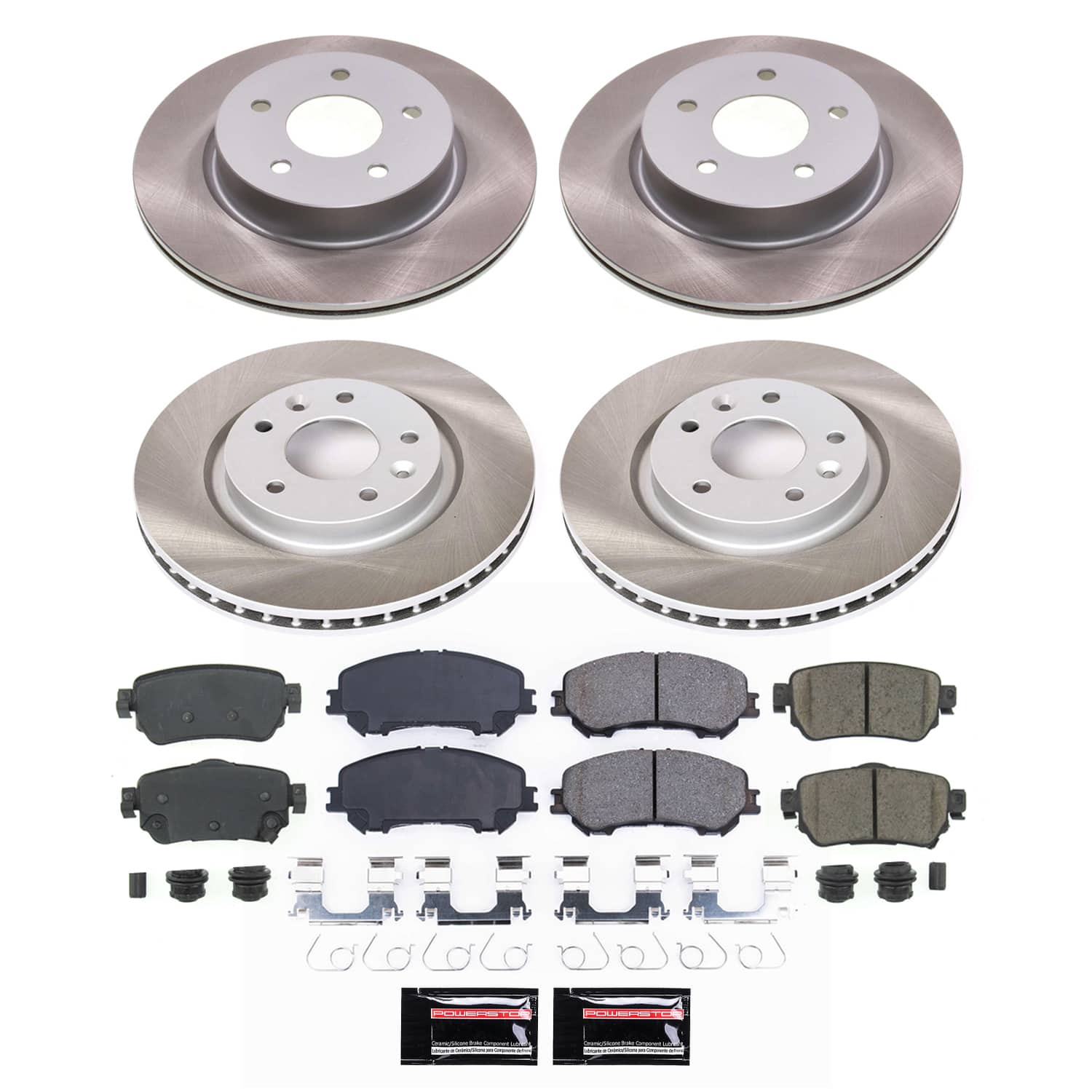 Power Stop SC8289 - Front And Rear Z17 Evolution Pad And Semi-Coated Rotor Kit vehicle fitment brake part