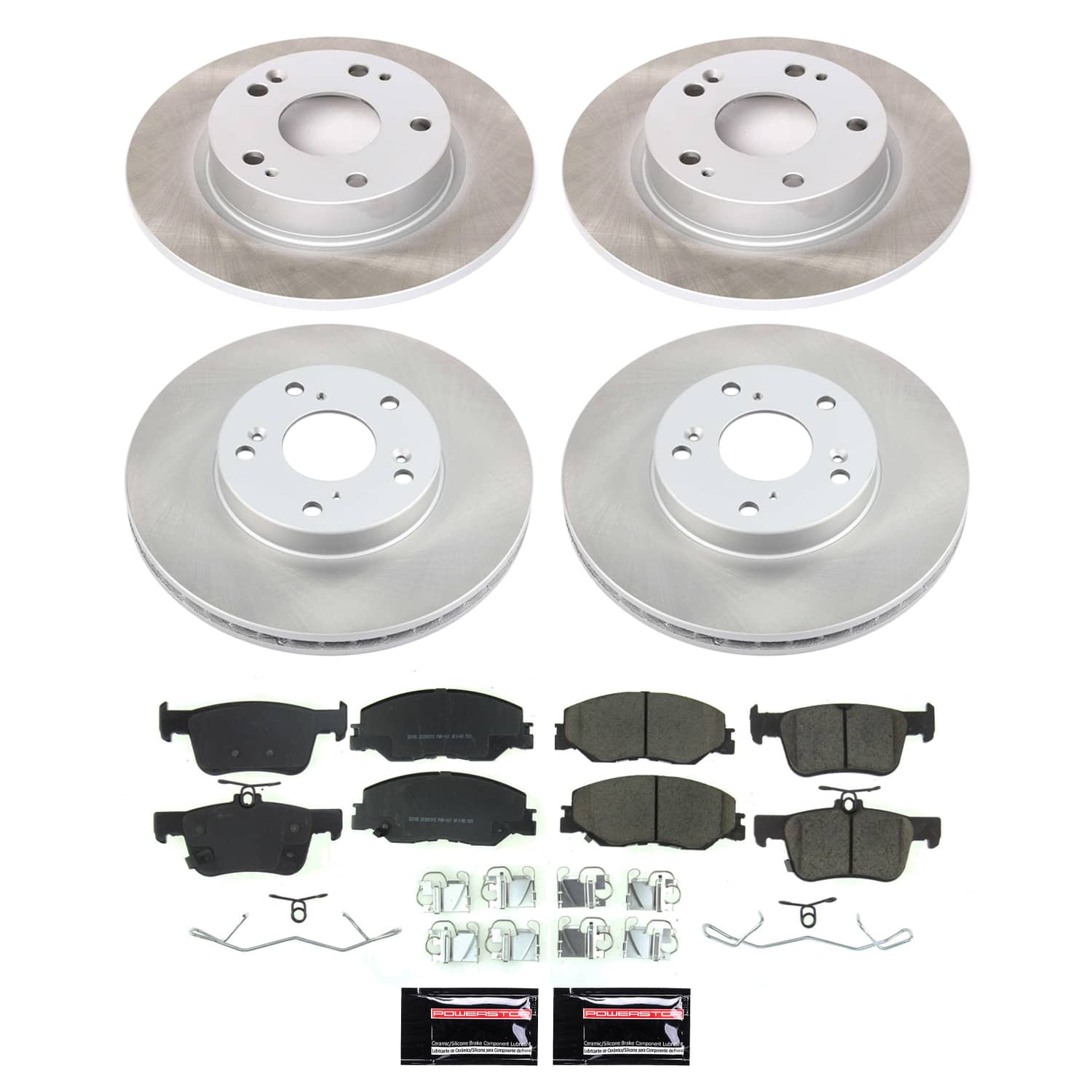 Power Stop SC8343 - Front And Rear Z17 Evolution Pad And Semi-Coated Rotor Kit vehicle fitment brake part