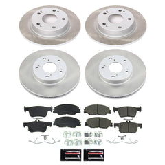 Power Stop SC8343 - Front And Rear Z17 Evolution Pad And Semi-Coated Rotor Kit vehicle fitment brake part