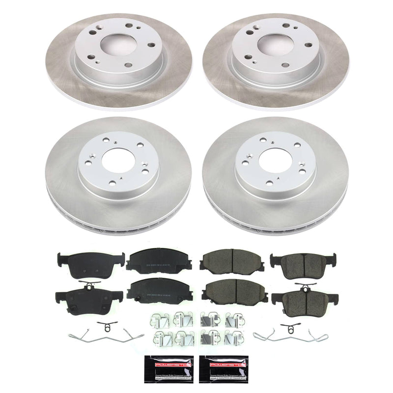 Power Stop SC8343 - Front And Rear Z17 Evolution Pad And Semi-Coated Rotor Kit vehicle fitment brake part