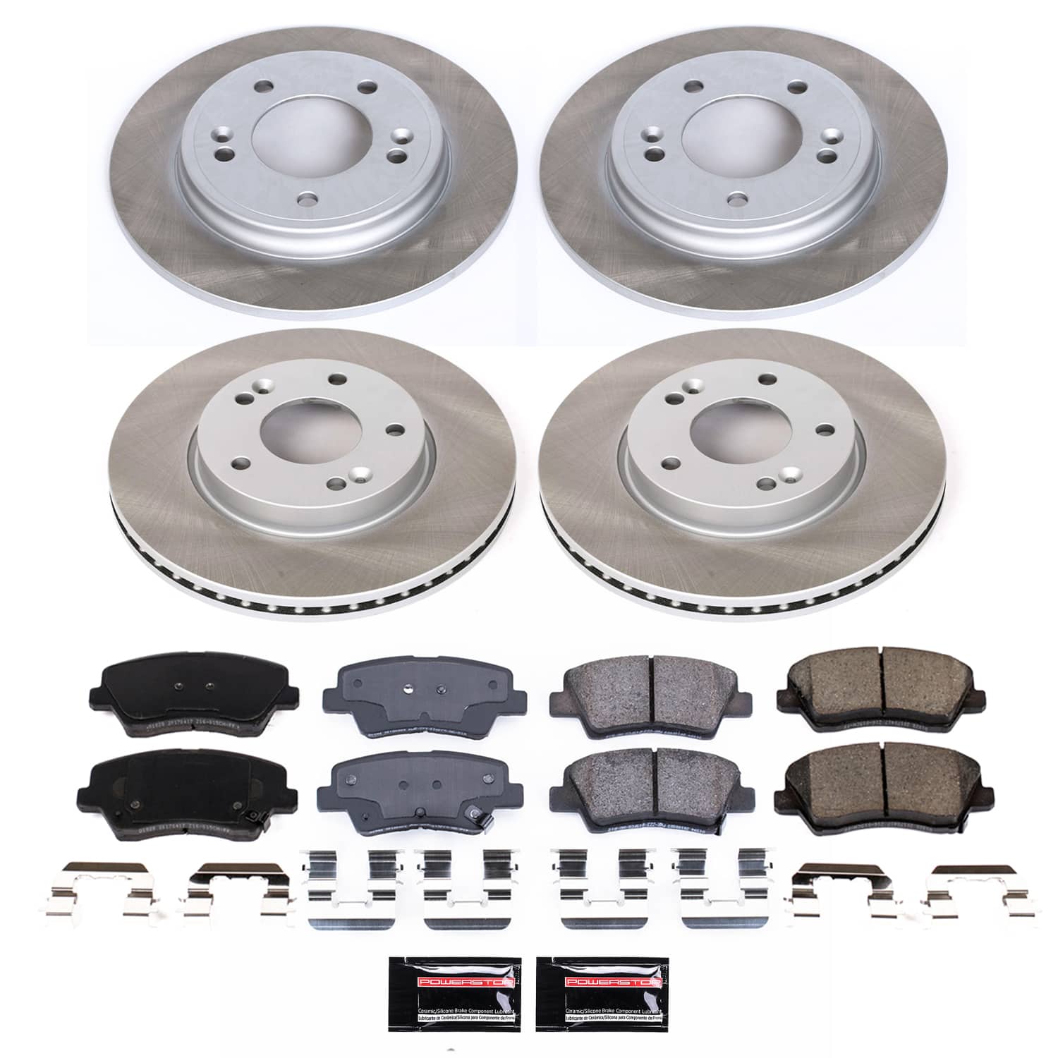 Power Stop SC8346 - Front And Rear Z17 Evolution Pad And Semi-Coated Rotor Kit vehicle fitment brake part