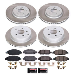 Power Stop SC8347 - Front And Rear Z17 Evolution Pad And Semi-Coated Rotor Kit vehicle fitment brake part
