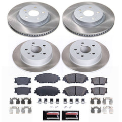 Power Stop SC8348 - Front And Rear Z17 Evolution Pad And Semi-Coated Rotor Kit vehicle fitment brake part