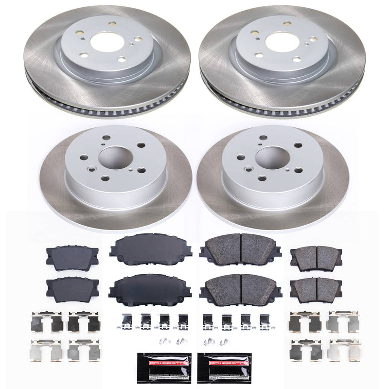 Power Stop SC8348 - Front And Rear Z17 Evolution Pad And Semi-Coated Rotor Kit vehicle fitment brake part