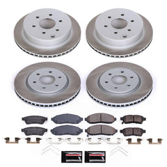 Power Stop SC8358 - Front And Rear Z17 Evolution Pad And Semi-Coated Rotor Kit vehicle fitment brake part