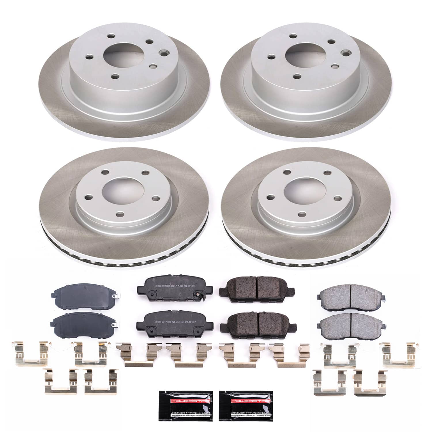Power Stop SC8359 - Front And Rear Z17 Evolution Pad And Semi-Coated Rotor Kit vehicle fitment brake part
