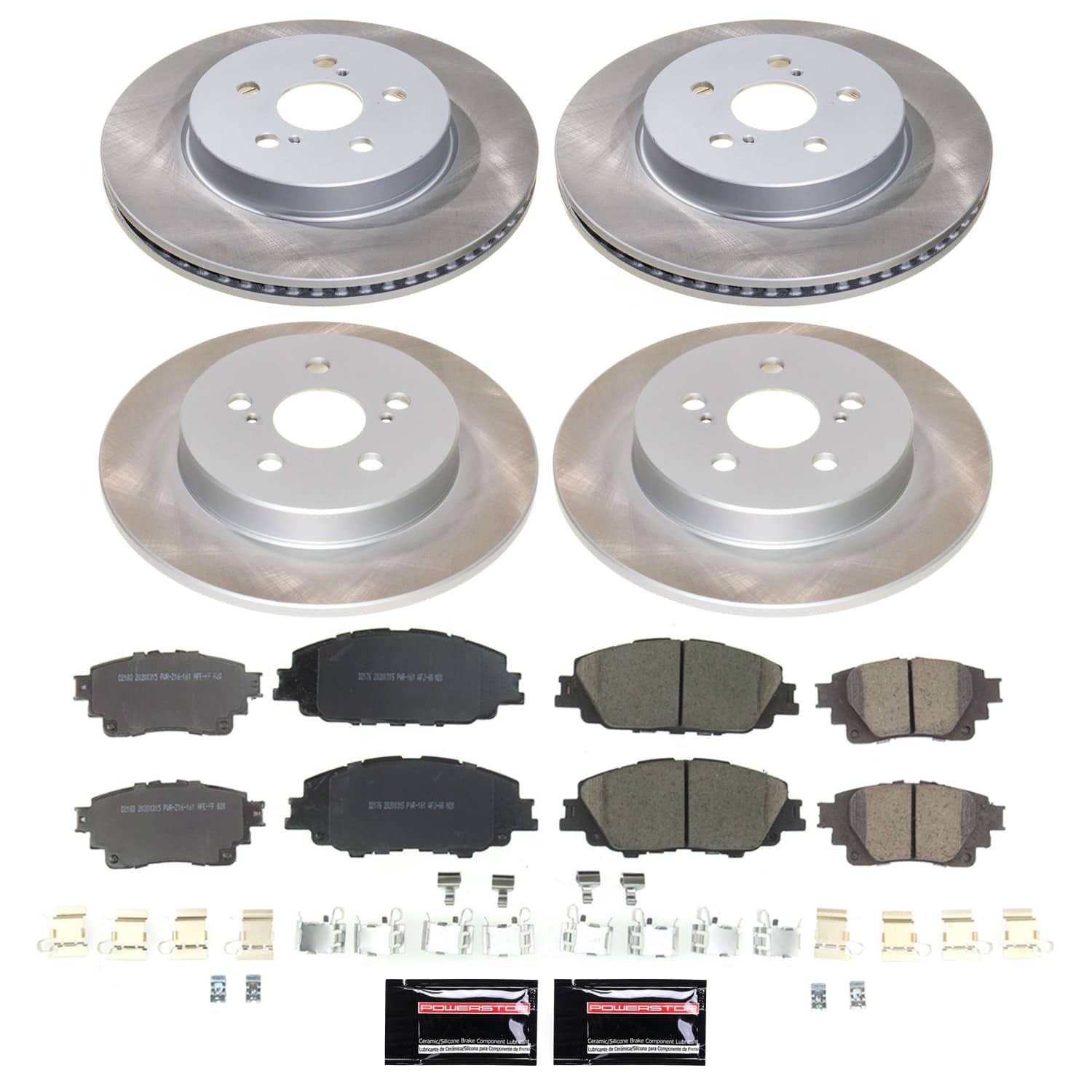 Power Stop SC8362 - Front And Rear Z17 Evolution Pad And Semi-Coated Rotor Kit vehicle fitment brake part